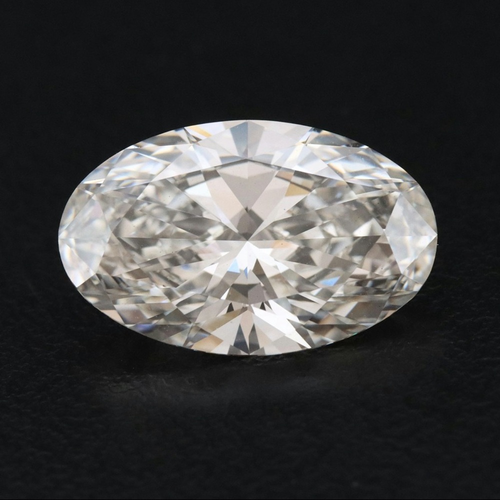 6.46 CT Oval Lab-Grown Diamond – G/VS2 IGI Certified